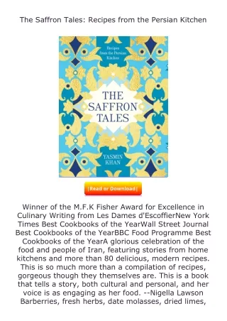 [READ]⚡PDF✔ The Saffron Tales: Recipes from the Persian Kitchen