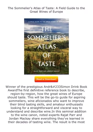 Download❤[READ]✔ The Sommelier's Atlas of Taste: A Field Guide to the Great