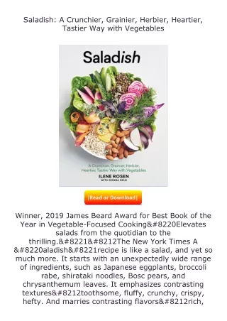 PDF✔Download❤ Saladish: A Crunchier, Grainier, Herbier, Heartier, Tastier W
