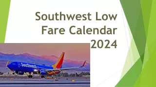Southwest Low Fare Calendar 2024 @1-855-838-5939