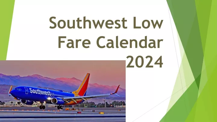 southwest low fare calendar 2024
