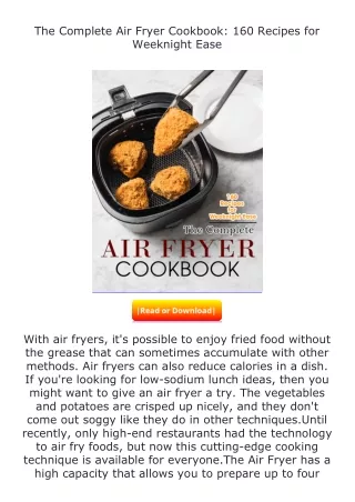 free read (✔️pdf❤️) The Complete Air Fryer Cookbook: 160 Recipes for Weekni