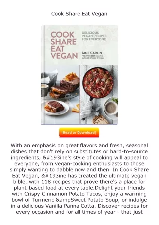 [PDF]❤READ⚡ Cook Share Eat Vegan