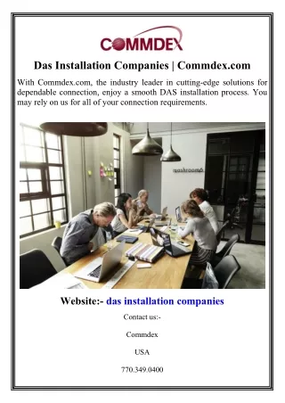 das installation companies commdex com