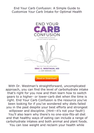 PDF✔Download❤ End Your Carb Confusion: A Simple Guide to Customize Your Car
