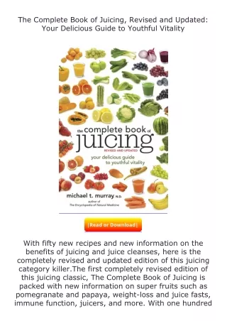 download⚡️ free (✔️pdf✔️) The Complete Book of Juicing, Revised and Updated