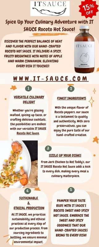 Spice Up Your Culinary Adventure with IT SAUCE Rocoto Hot Sauce!