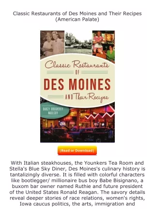 ✔️READ ❤️Online Classic Restaurants of Des Moines and Their Recipes (Americ
