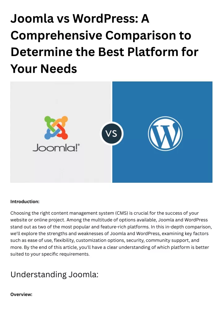 joomla vs wordpress a comprehensive comparison