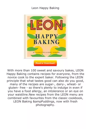 full✔download️⚡(pdf) Leon Happy Baking