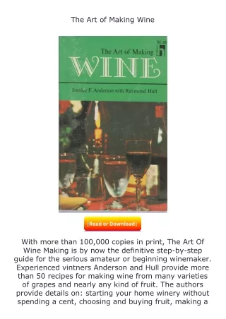 read ❤️(✔️pdf✔️) The Art of Making Wine