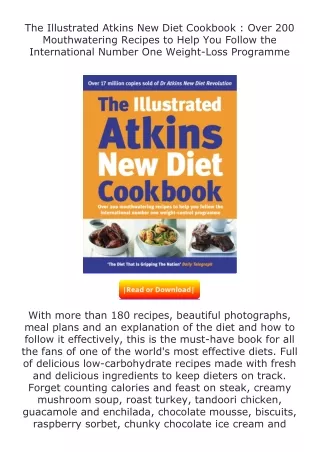 ✔️READ ❤️Online The Illustrated Atkins New Diet Cookbook : Over 200 Mouthwa