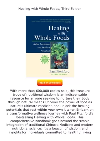 Download⚡ Healing with Whole Foods, Third Edition