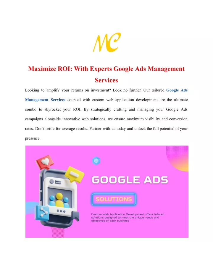 maximize roi with experts google ads management