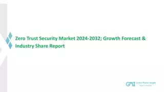 Zero Trust Security Market Growth Analysis & Forecast Report | 2024-2032