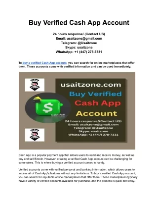 Buy Verified Cash App Account