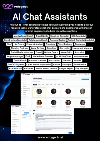 WriteGenic Chat Assistants (A4)