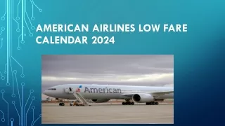 AMERICAN AIRLINES LOW FARE CALENDAR 2024 @1-855-838-5939