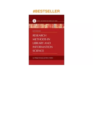 ❤️PDF⚡️ Research Methods in Library and Information Science (Library and Information Science Tex