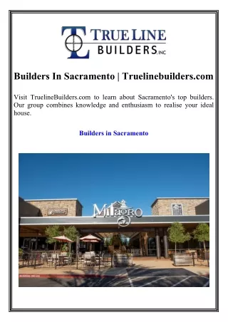 Builders In Sacramento Truelinebuilders.com