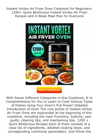 ❤️get (⚡️pdf⚡️) download Instant Vortex Air Fryer Oven Cookbook for Beginne