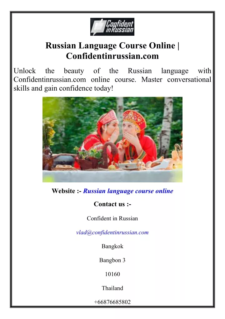 russian language course online confidentinrussian