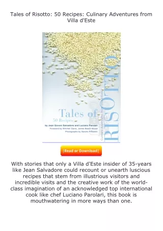 (❤️pdf)full✔download Tales of Risotto: 50 Recipes: Culinary Adventures from