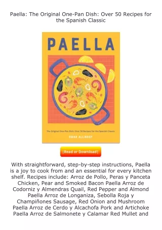 ✔️READ ❤️Online Paella: The Original One-Pan Dish: Over 50 Recipes for the