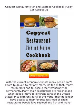 Download⚡ Copycat Restaurant Fish and Seafood Cookbook (Copy Cat Recipes 3)