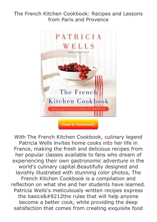Pdf⚡(read✔online) The French Kitchen Cookbook: Recipes and Lessons from Par