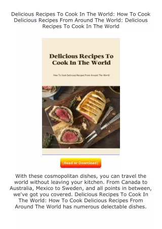 ❤️get (⚡️pdf⚡️) download Delicious Recipes To Cook In The World: How To Coo