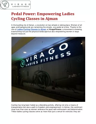 Empowering Ladies Cycling Classes in Ajman
