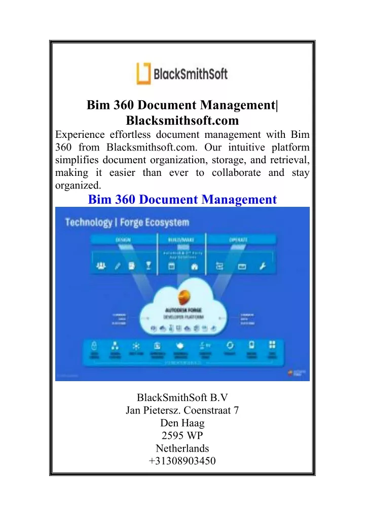 bim 360 document management blacksmithsoft