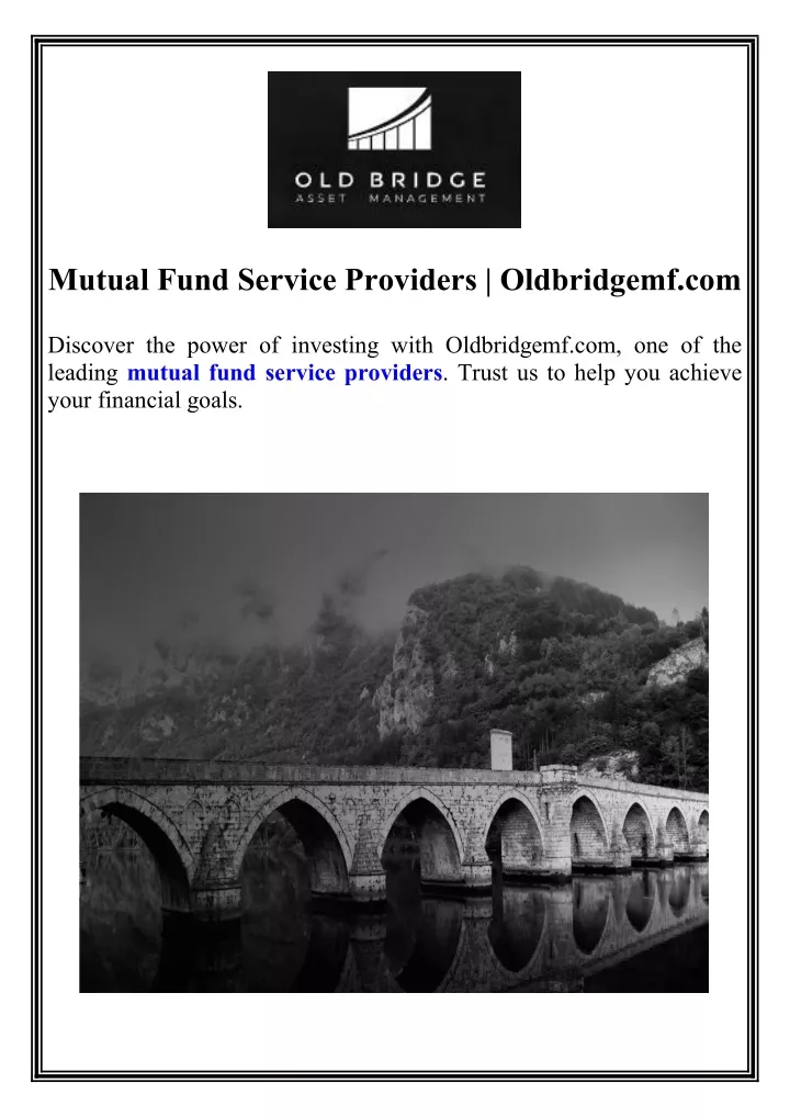 mutual fund service providers oldbridgemf com