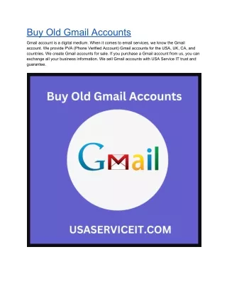 3 Best Sites To BUY OLD GMAIL ACCOUNTS