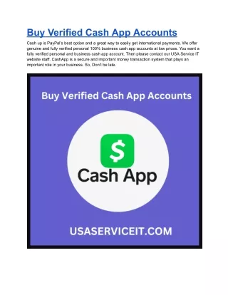 3 Best Sites To Buy Verified Cash App Accounts