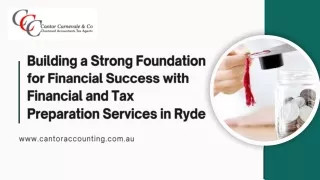 Building a Strong Foundation for Financial Success with Financial and Tax Preparation Services in Ryde