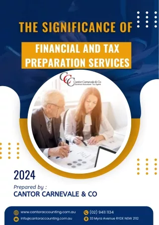 The Significance of Financial and Tax Preparation Services