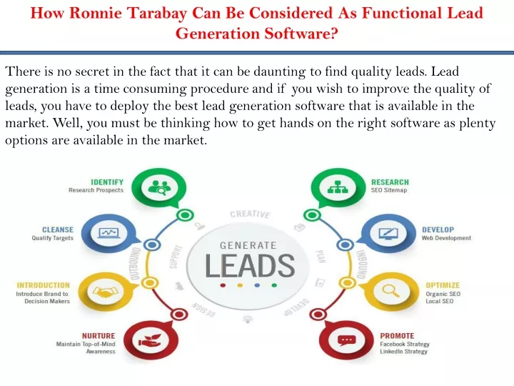 how ronnie tarabay can be considered