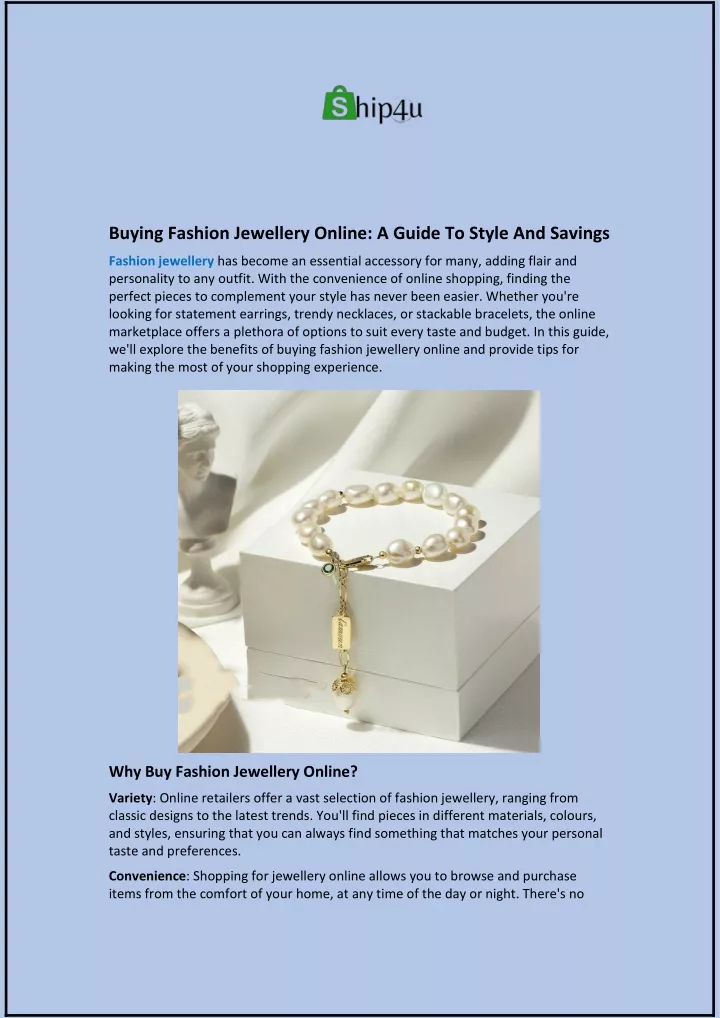 buying fashion jewellery online a guide to style