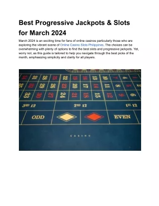 Best Progressive Jackpots & Slots for March 2024