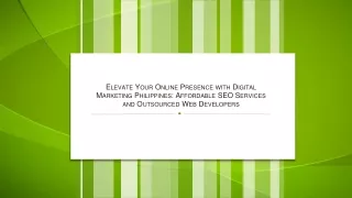 Elevate Your Online Presence with Digital Marketing Philippines