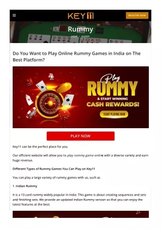 Play online rummy games in India