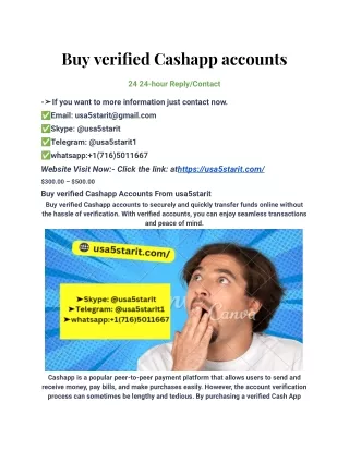 Buy verified Cashapp accounts