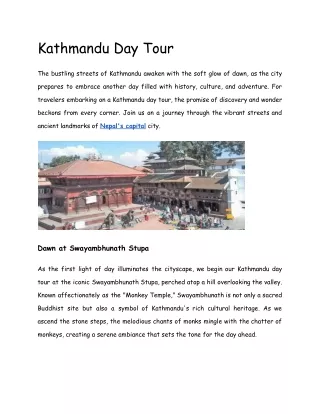 Kathmandu Day Tour