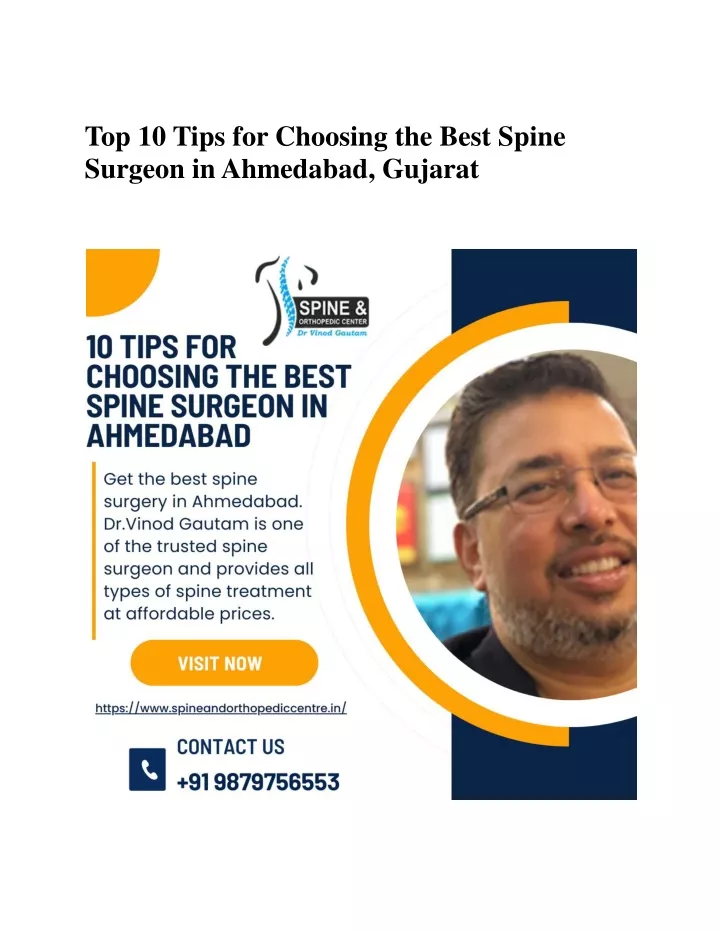 top 10 tips for choosing the best spine surgeon