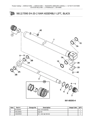 JCB 527-58 T3 Telescopic Handlers (Loadall) Parts Catalogue Manual (Serial Number 01473000-01473539)