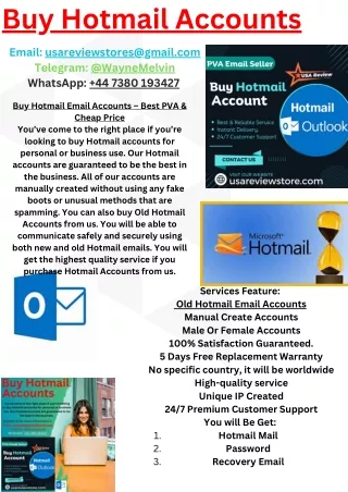 Buy Hotmail Accounts