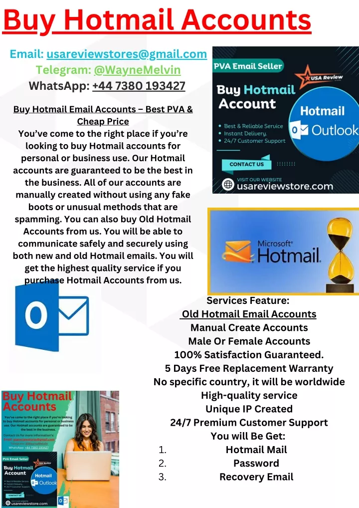 buy hotmail accounts