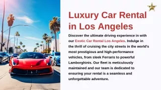 Luxury Car Rental in Los Angeles | Ride Like A Star
